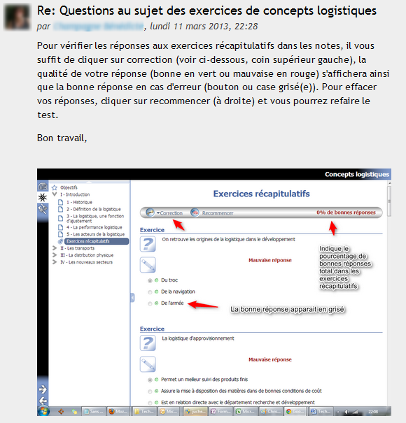 Exemple d'un usage du forum