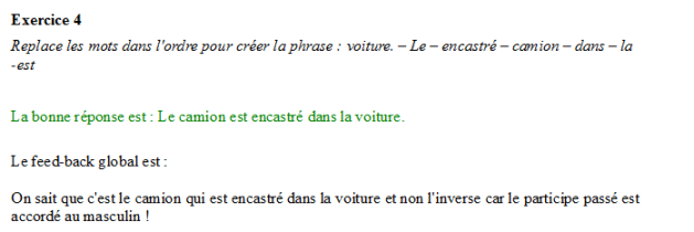 Exemple d'une question d'ordonnancement